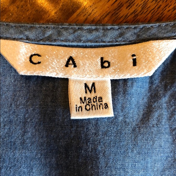 Cabi Chambray Denim Sleeveless Blouse - Picture 6 of 6